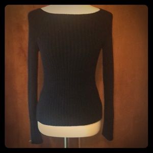 I.N.C. Black knit and Leather Sweater